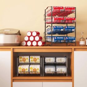 4-Layer Metal Container Organizer Rack – Heavy-Duty Soda & Can Storage