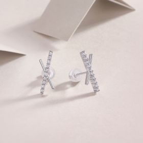 Sky Meteor Diamond Set Moissanite Silver Earrings Luxury Fashion Diamond Earrings Stud Earrings