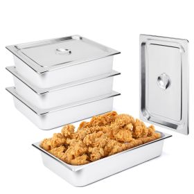 Stainless Steel Pans With Lid (4 Pack)
