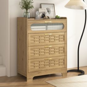 Farmhouse 4 Drawer Dresser (Basket Weave Design)
