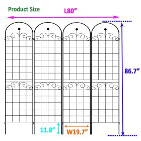 Metal Garden Trellis for Outdoor Climbing Plants – Set of 4