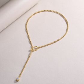 Gem Tassels Luxury Fashion Diamond Pendant Necklace Set With Mosan Diamond Silver Ornaments