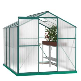 6’ x 8’ Heavy-Duty Polycarbonate Walk-In Greenhouse – Backyard Garden