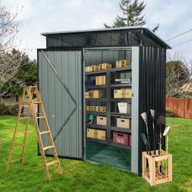 Storage Shed With Transparent Plates Black