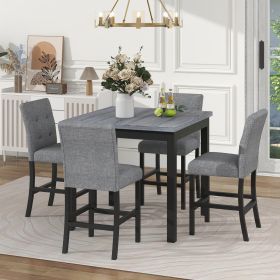 TOPMAX 5-Piece Counter Height Dining Set With 4 Upholstered Chairs