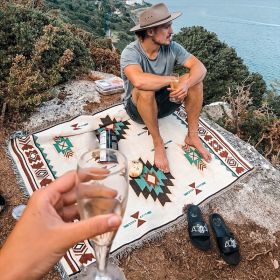 Portable Bohemian Picnic Mat – Vintage Outdoor Blanket
