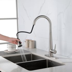 High-Curve Single Handle Kitchen Faucet – Commercial Stainless Steel