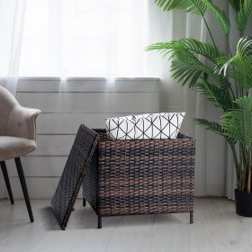 Square Rattan Side Table With Storage Space