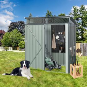 Storage Shed With Transparent Plates Gray