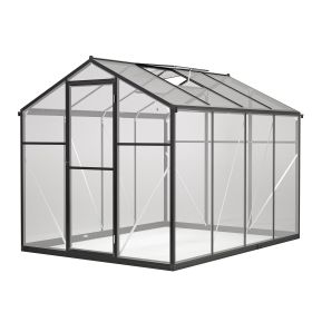 6x8 FT Outdoor Walk-In Polycarbonate Greenhouse – Aluminum Frame