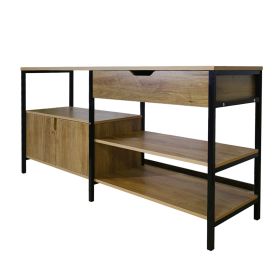 TV Stand With Side Storage Cabinet