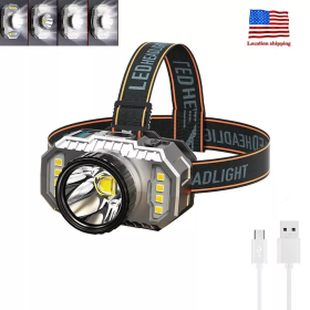 Rechargeable LED Headlight Flashlight for Outdoor and Work Use