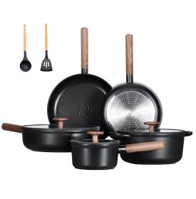 Induction Cooking Set With Removable Handles (15 Pcs, Non Stick)