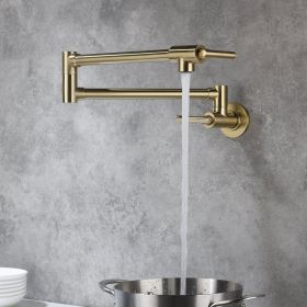 Wall-Mount Folding Faucet – Brass Single Handle Pot Filler