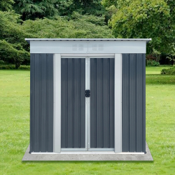 Storage Shed Pent Roof Grey