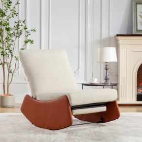 Modern Rocking Chair Recliner with Footrest – Corduroy Accent Chair