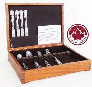 Exotic CANADIAN SAPELE Flatware Chest