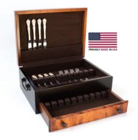 Flaming Amish Birch One-Drawer Flatware Chest