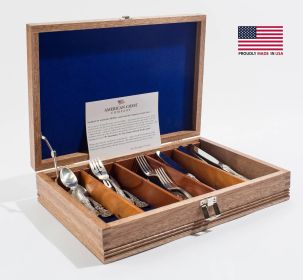 Rustic Americana Stainless Flatware Chest