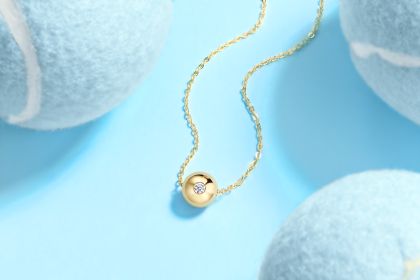 Fortune Circulation Luxury Fashion Diamond Pendant Necklace Set With Mosan Diamond Silver Ornaments