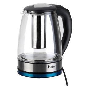 Zokop Electric Glass Kettle With LED Lights (7 Colors)