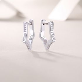 Galaxy Wandering Diamond Set Moissanite Silver Earrings Luxury Fashion Diamond Earrings Stud Earrings