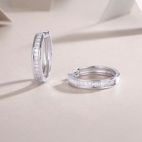 The Dawn Of Luxury Fashion Diamond Earrings Earrings Studded With Mosan Diamond Silver Jewelry