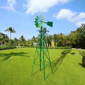 8ft Weather-Resistant Iron Windmill – Outdoor Garden Spinner