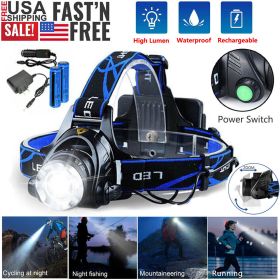 LED Headlamp – Rechargeable Zoom Torch with 3-Mode Beam