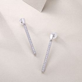 Jumping Diamond Set Moissanite Silver Earrings Luxury Fashion Diamond Earrings Stud Earrings