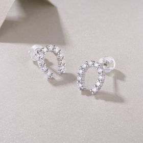 Keep Happiness Diamond Set Moissanite Silver Earrings Luxury Fashion Diamond Earrings Stud Earrings