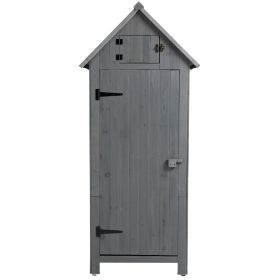 Ironwood Summit 70.5" Outdoor Storage Cabinet – Gray Wooden Tool Shed