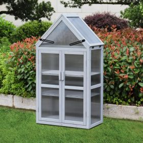 Mini Cedar Greenhouse With Adjustable Shelves – Indoor & Outdoor