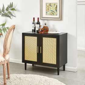 Sideboard Cabinet With Natural Rattan Door