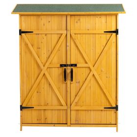 Ironwood Guardian Outdoor Tool Shed – 56"L x 19.5"W x 64"H (Option: Natural)