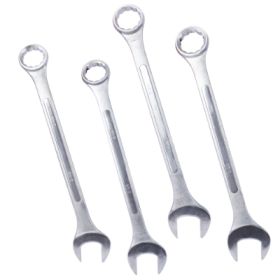 Outdoor-Grade SAE Jumbo Combination Wrench Set (Color: Chrome)