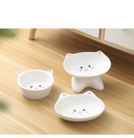Pet Food Bowl Cat Face Shape (Small)(Ceramic) (Option: 3pcs set)