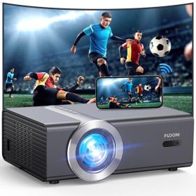 Full HD 1080P WiFi & Bluetooth Projector with Auto Keystone and Electric Focus (Color: Black)