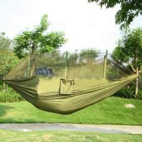 SkyGuard 2-Person Parachute Hammock with Mosquito Net (Color: Green)