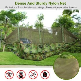 SkyGuard 2-Person Parachute Hammock with Mosquito Net (Color: Camouflage)