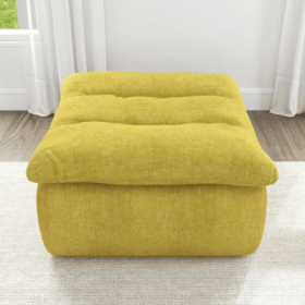 Lazy Floor Sofa Chair – Modern Armless & Backless Bean Bag Style Seat (Color: Yellow)