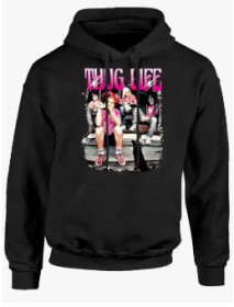 Thug Life Pullover Hoodie – Bold Streetwear Edition (Option: M)