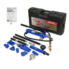 4 Ton Hydraulic Body Frame Repair Kit – 17-Pc with Gauge & Case (Option: BlackBlue)