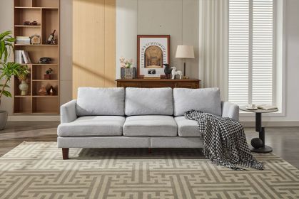 Classic Fabric Couch With USB And Type C Interfaces (Color: LIGHT GREY)