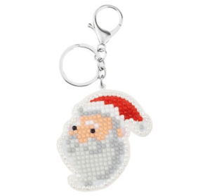 Diamond Painting Keychain Set – Santa, Cat, Unicorn & Ladybug (Option: Santa Claus)