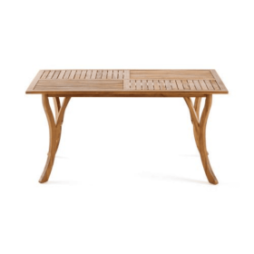 Teakline 59" Outdoor Solid Wood Dining Table (Option: Wood)