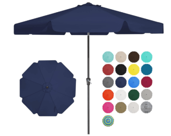 Nix DY 9FT Vertical Mid-Column Patio Umbrella – Navy Blue (Option: Navy Blue9 FT)