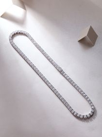 Endless Stream Of Stars 0.5ct Luxury Fashion Mossan Diamond S925 Silver Necklace (Option: 450mm)