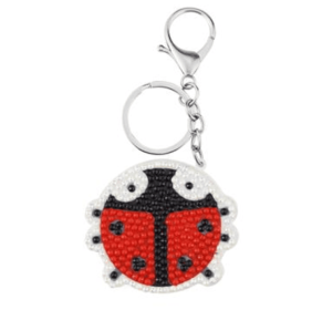 Diamond Painting Keychain Set – Santa, Cat, Unicorn & Ladybug (Option: Ladybird)