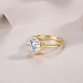Time Bubble Large Diamond Ring Luxury Fashion Set Moissanite Silver Ring (Option: Five)